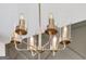 Elegant chandelier with glass shades at 504 Overlook Rd, Covington, GA 30052
