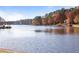 Stunning lake view with fall foliage and calm waters at 125 Starboard Pt, Roswell, GA 30076