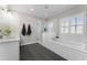 Elegant bathroom with soaking tub and walk-in shower at 1834 Grand Oaks Ln, Woodstock, GA 30188