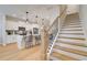 Modern kitchen features white cabinets, an island, and stainless steel appliances at 3304 Cranston Ln, Kennesaw, GA 30144