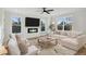 Living room with fireplace, large windows, and comfortable seating at 108 Cottage Gate Ln, Roswell, GA 30076