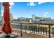 Stunning city views from rooftop deck with red umbrella at 115 W Peachtree Nw Pl # 411, Atlanta, GA 30313