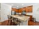 Modern kitchen with granite countertops, stainless steel appliances and island at 2599 Windsor Knoll Dr, Dacula, GA 30019