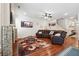 Comfortable living room with hardwood floors, sectional sofa and a modern coffee table at 2599 Windsor Knoll Dr, Dacula, GA 30019