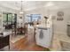 Bright, open basement kitchen with island and adjacent dining area at 465 Verdi Ln, Sandy Springs, GA 30350