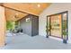 Modern front entrance with a striking wooden door and unique architectural details at 2216 Beecher Sw Cir, Atlanta, GA 30311