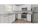 Modern kitchen with white cabinets and stainless steel appliances at 7266 Crestside Dr, Austell, GA 30168