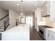 Modern kitchen with stainless steel appliances and large island at 280 Briscoe Way # 38, Alpharetta, GA 30009