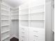 Large walk-in closet with ample shelving and drawers at 280 Briscoe Way # 38, Alpharetta, GA 30009