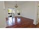 Living room with hardwood floors, fireplace, and French doors at 4100 Paces Walk # 1301, Atlanta, GA 30339