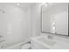 Clean bathroom with subway tile and modern vanity at 4002 Moody Ln, Woodstock, GA 30188