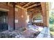Under-construction front porch with brick columns and a view of the street at 1225 Clifton Rd, Atlanta, GA 30307