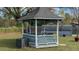 Wooden gazebo with lattice details creates a relaxing outdoor space at 2634 Beaver Creek Xing, Powder Springs, GA 30127