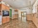 Kitchen with light wood cabinets and view to dining area at 2536 Lower Union Hill Rd, Canton, GA 30115