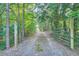 Gravel driveway leads through a gated entrance to the property at 1565 Dr Bramblett Rd, Cumming, GA 30028