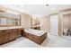 Double vanity bathroom with soaking tub and separate shower at 2252 Edgartown Se Ln # 2, Smyrna, GA 30080