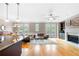 Spacious living room with hardwood floors, fireplace, and access to balcony at 2252 Edgartown Se Ln # 2, Smyrna, GA 30080