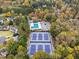 Community pool and tennis courts viewed from above at 10015 Twingate Dr, Alpharetta, GA 30022