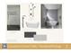 Transitional owner's bath with garden tub, handheld shower, and sleek finishes at 531 S Main St # 410, Alpharetta, GA 30009