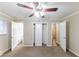 Bright bedroom with carpet, double closets and access to bathroom at 2363 Dabney Ter, Atlanta, GA 30344