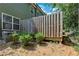 Small fenced backyard with AC unit and landscaping at 2860 Ridgeview Sw Dr, Atlanta, GA 30331