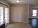 Dining area with access to the backyard and built-in storage at 6325 Westbury Rd, Riverdale, GA 30274