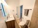 Stylish bathroom featuring a double vanity and updated finishes at 851 Flagler Cir, Smyrna, GA 30080