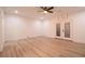 Living room with French doors and ceiling fan at 851 Flagler Cir, Smyrna, GA 30080