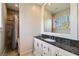 Bathroom with granite countertop and walk-in shower at 4322 Sentinel Nw Vw, Atlanta, GA 30327