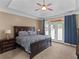 Spacious main bedroom with plush carpet and private access to backyard at 790 Eskew Rd, Mcdonough, GA 30252