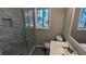 Modern bathroom with a walk-in shower and updated vanity at 3146 Vandiver Dr, Marietta, GA 30066