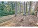 Spacious backyard with mature trees providing shade at 1374 Margarette Dr, Decatur, GA 30035