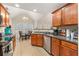 Spacious kitchen with stainless steel appliances and an island at 2741 Sedgeview Ne Ln, Buford, GA 30519