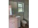 Bathroom with single vanity, toilet and tub shower combo at 3056 Zodiac Ct, Lawrenceville, GA 30044