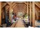 Unfinished attic space with exposed beams offering ample storage at 315 Vickers Ne Dr, Atlanta, GA 30307