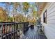 Wooden deck with seating area and woodland views at 1445 Sheridan Ne Walk, Atlanta, GA 30324