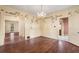 Formal dining room with hardwood floors, painted walls, and chandelier at 197 Bolling Rd, Atlanta, GA 30305