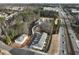 Aerial view of townhomes near a highway at 709 Trevett Way, Marietta, GA 30062