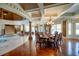 Elegant dining room with hardwood floors and chandelier at 595 S Mount Carmel Rd, Mcdonough, GA 30253