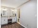 Double vanity bathroom with granite countertops and updated fixtures at 5224 Deering Trl, Marietta, GA 30068