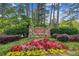 Community entrance with landscaping and signage at 5224 Deering Trl, Marietta, GA 30068