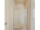 Shower stall with glass enclosure in a clean bathroom at 5315 Hopewell Manor Dr, Cumming, GA 30028
