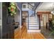 Two story foyer with hardwood floors and staircase at 1054 Sunny Field Ln, Lawrenceville, GA 30043
