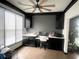 Bright home office features built-in cabinetry and hardwood floors at 1563 Bailey Farms Dr, Lawrenceville, GA 30043