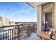 Spacious balcony overlooking city skyline at 565 Peachtree Ne St # 1209, Atlanta, GA 30308