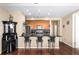 Modern kitchen with an island and stainless steel appliances at 565 Peachtree Ne St # 1209, Atlanta, GA 30308