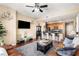 Spacious living room with hardwood floors and city views at 565 Peachtree Ne St # 1209, Atlanta, GA 30308