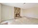Living room featuring a stone fireplace at 5267 Tasman Trl, Lithonia, GA 30038