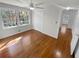 Spacious bedroom with hardwood floors and a ceiling fan at 2320 Capehart Ne Cir, Atlanta, GA 30345