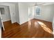 Bright bedroom with hardwood floors and a ceiling fan at 2320 Capehart Ne Cir, Atlanta, GA 30345